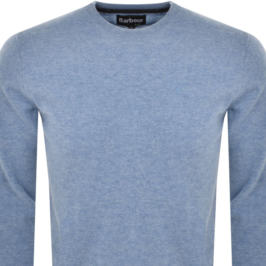 Barbour Essential Lambswool Knit Jumper Blue